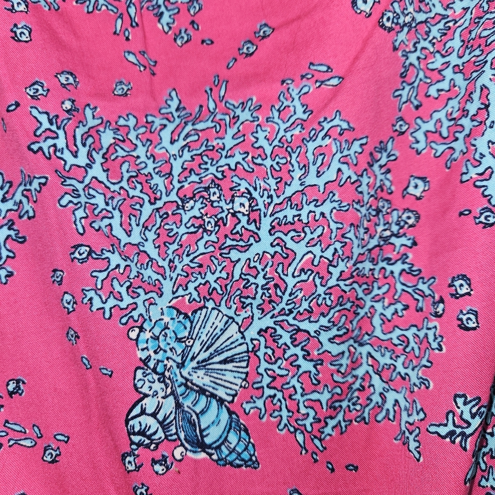Lilly Pulitzer Bermuda Avenue Shorts Women's Size 8 Beachy Coral Reef Seashells - Picture 12 of 16